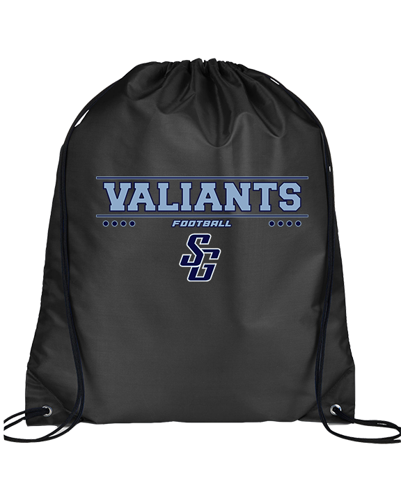 St Genevieve HS Football Border - Drawstring Bag