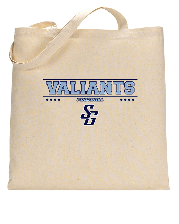 St Genevieve HS Football Border - Tote