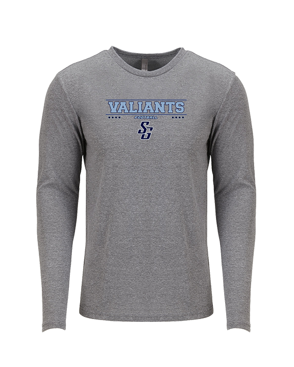 St Genevieve HS Football Border - Tri-Blend Long Sleeve