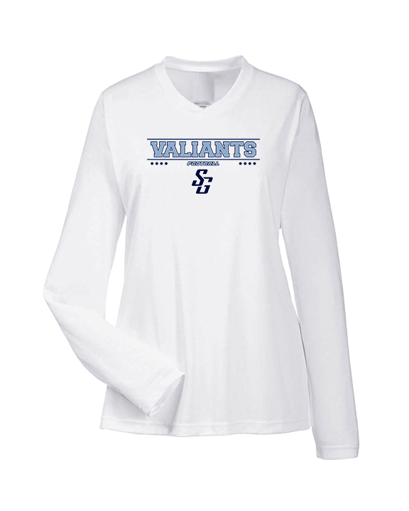 St Genevieve HS Football Border - Womens Performance Longsleeve