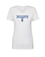 St Genevieve HS Football Border - Womens V-Neck