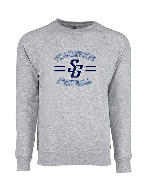 St Genevieve HS Football Curve - Crewneck Sweatshirt