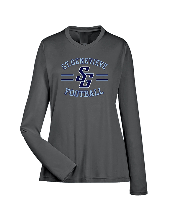 St Genevieve HS Football Curve - Womens Performance Longsleeve