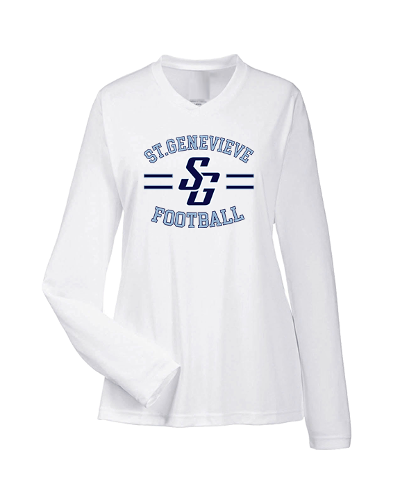 St Genevieve HS Football Curve - Womens Performance Longsleeve