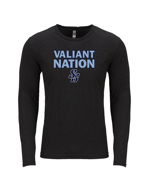 St Genevieve HS Football Nation - Tri-Blend Long Sleeve