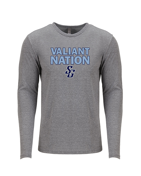 St Genevieve HS Football Nation - Tri-Blend Long Sleeve