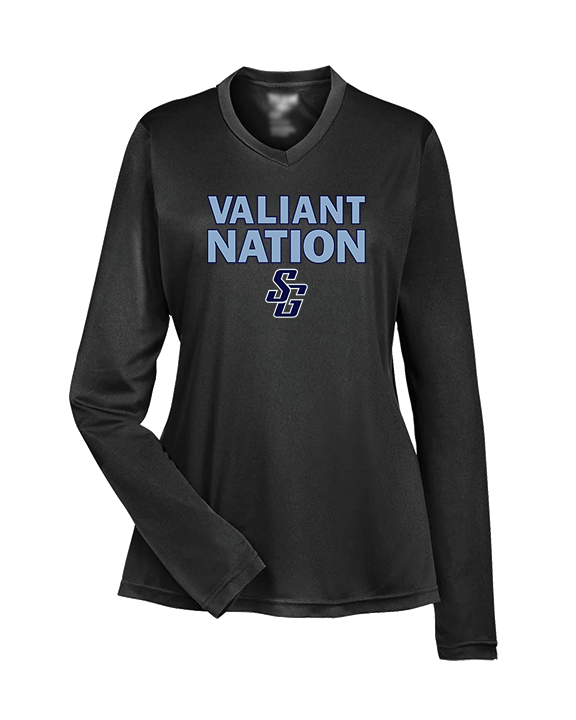 St Genevieve HS Football Nation - Womens Performance Longsleeve