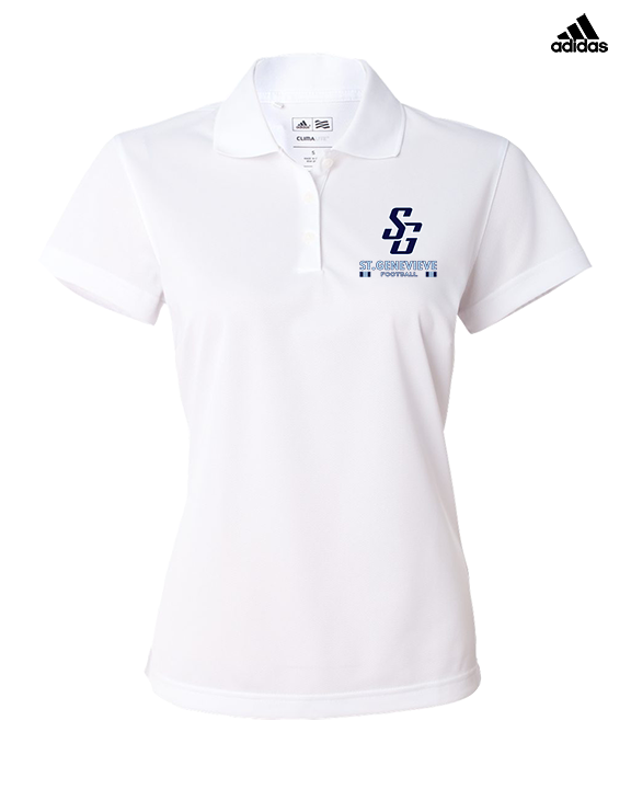 St Genevieve HS Football Stacked - Adidas Womens Polo