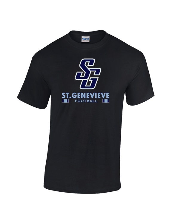 St Genevieve HS Football Stacked - Cotton T-Shirt