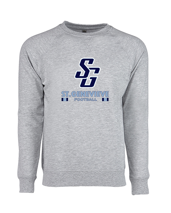 St Genevieve HS Football Stacked - Crewneck Sweatshirt