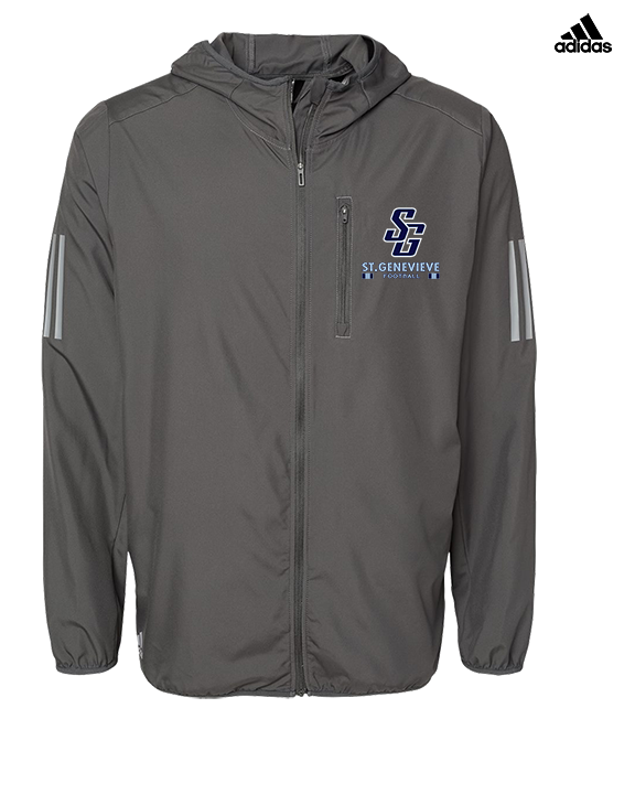 St Genevieve HS Football Stacked - Mens Adidas Full Zip Jacket