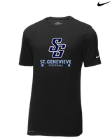 St Genevieve HS Football Stacked - Mens Nike Cotton Poly Tee