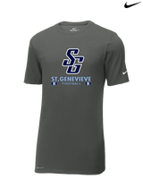 St Genevieve HS Football Stacked - Mens Nike Cotton Poly Tee