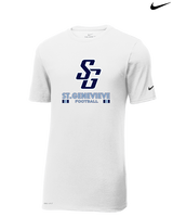 St Genevieve HS Football Stacked - Mens Nike Cotton Poly Tee