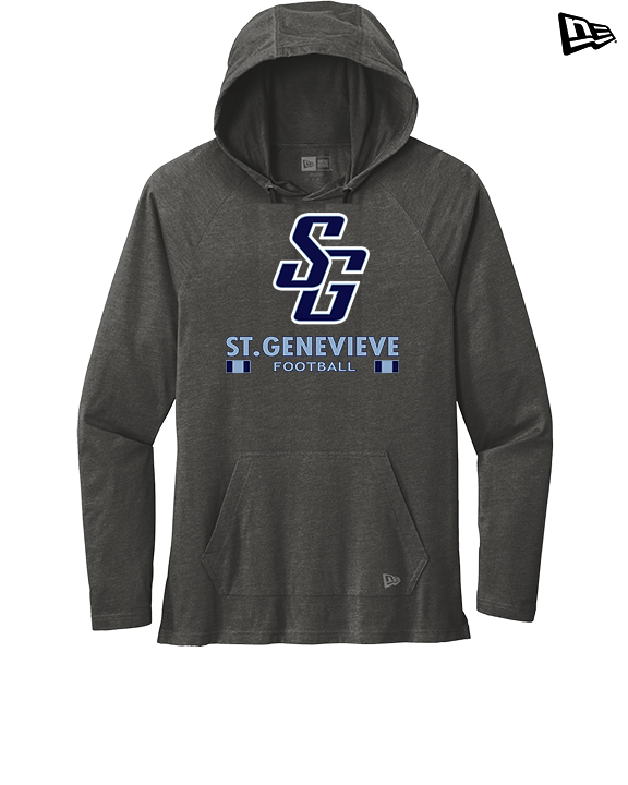 St Genevieve HS Football Stacked - New Era Tri-Blend Hoodie