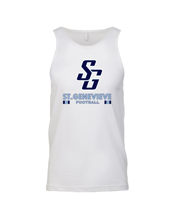 St Genevieve HS Football Stacked - Tank Top