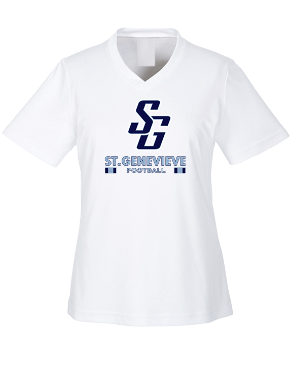 St Genevieve HS Football Stacked - Womens Performance Shirt