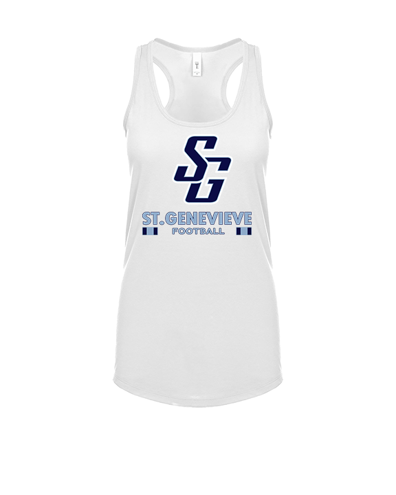 St Genevieve HS Football Stacked - Womens Tank Top