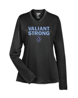 St Genevieve HS Football Strong - Womens Performance Longsleeve