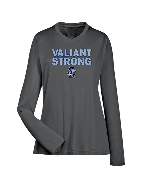 St Genevieve HS Football Strong - Womens Performance Longsleeve