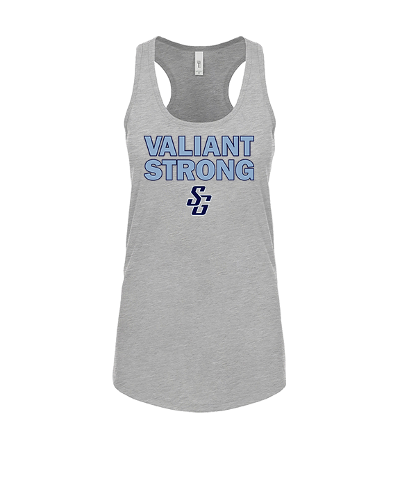 St Genevieve HS Football Strong - Womens Tank Top