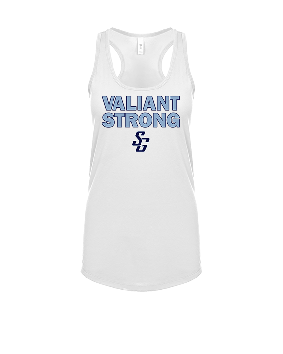 St Genevieve HS Football Strong - Womens Tank Top