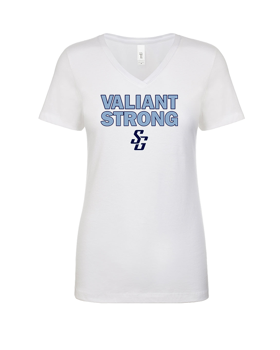 St Genevieve HS Football Strong - Womens Vneck