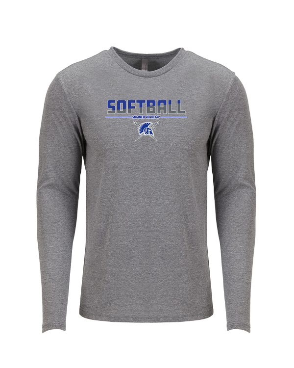 Sumner Academy Softball Cut - Tri Blend Long Sleeve