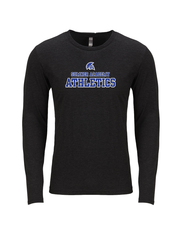 Sumner Academy Athletics No Sword - Tri Blend Long Sleeve