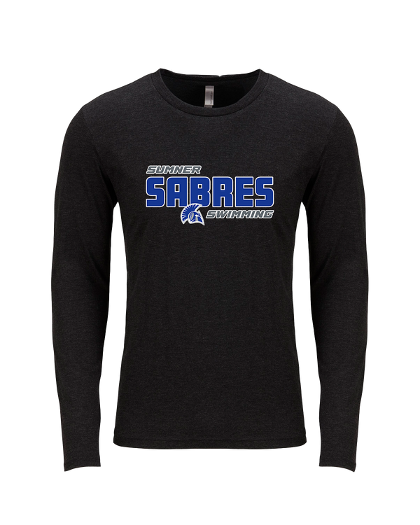 Sumner Academy Swimming Bold - Tri Blend Long Sleeve