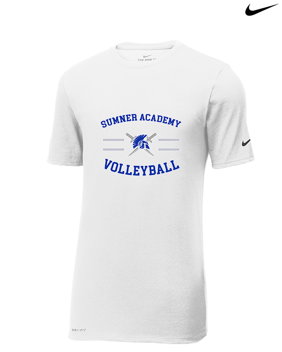 Sumner Academy Volleyball Curve - Mens Nike Cotton Poly Tee