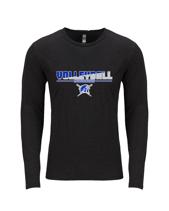 Sumner Academy Volleyball Cut - Tri-Blend Long Sleeve