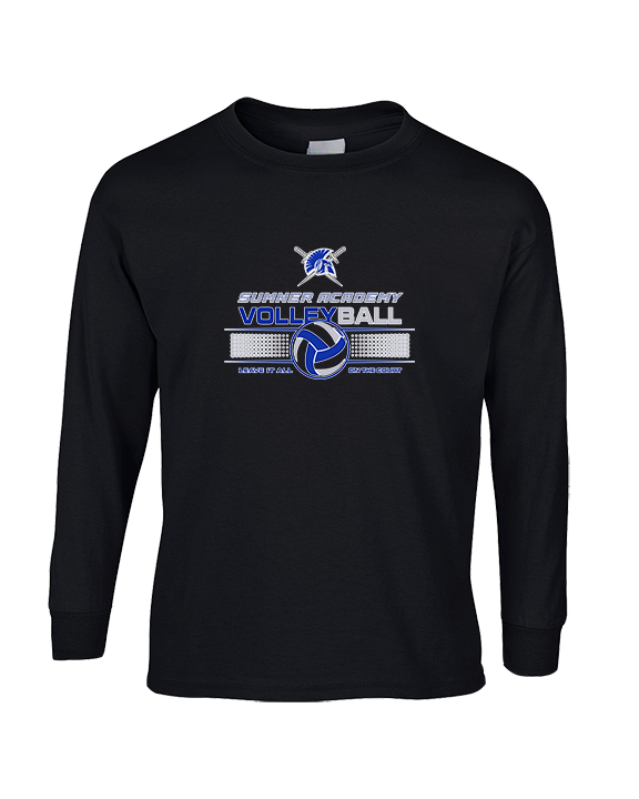 Sumner Academy Volleyball Leave It On The Court - Cotton Longsleeve