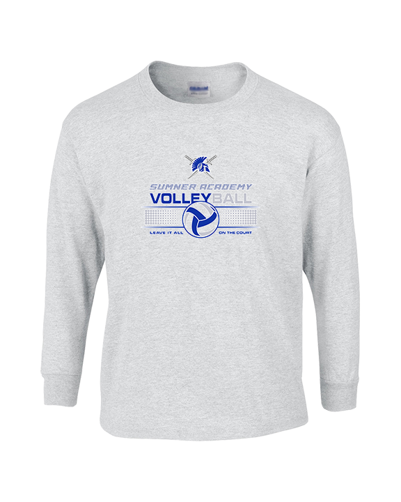 Sumner Academy Volleyball Leave It On The Court - Cotton Longsleeve