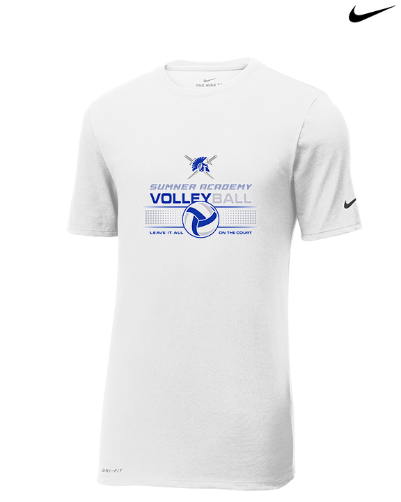 Sumner Academy Volleyball Leave It On The Court - Mens Nike Cotton Poly Tee