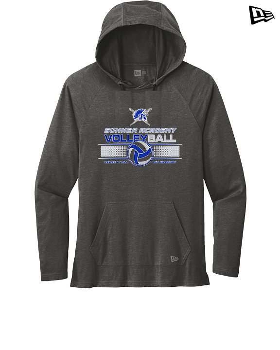 Sumner Academy Volleyball Leave It On The Court - New Era Tri-Blend Hoodie