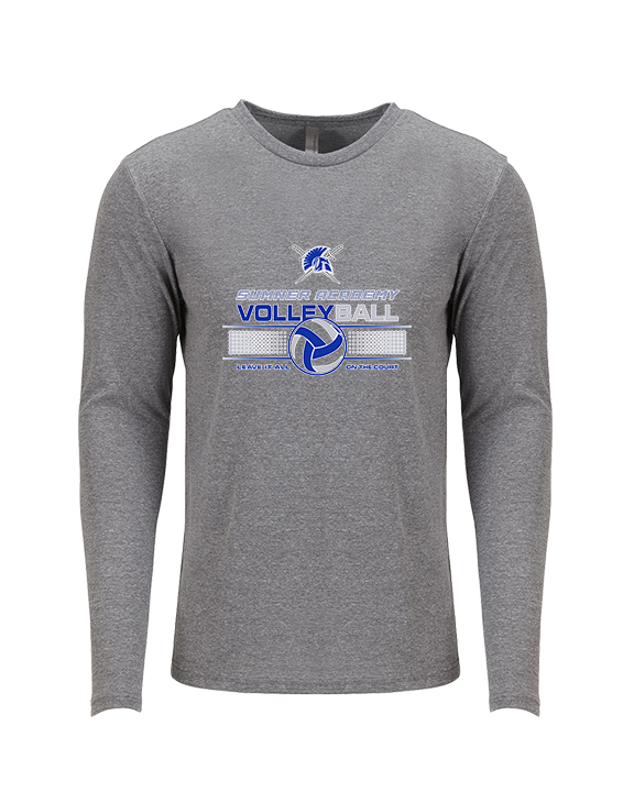 Sumner Academy Volleyball Leave It On The Court - Tri-Blend Long Sleeve