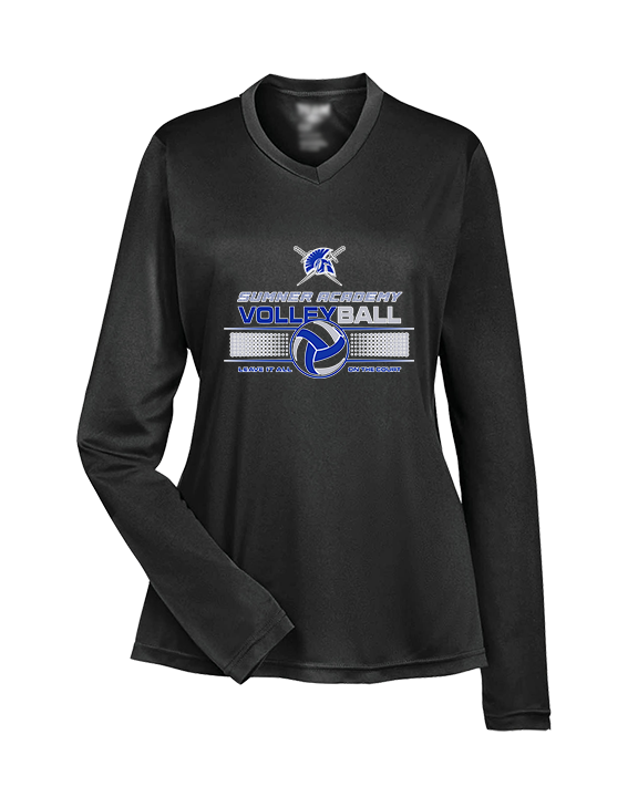 Sumner Academy Volleyball Leave It On The Court - Womens Performance Longsleeve