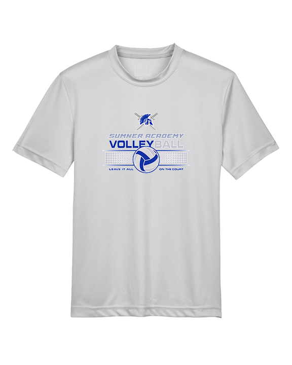 Sumner Academy Volleyball Leave It On The Court - Youth Performance Shirt