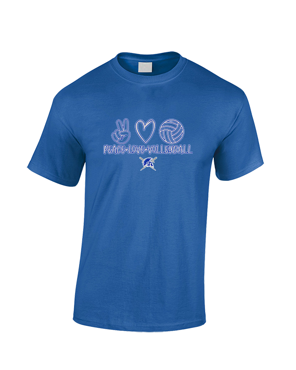 Sumner Academy Volleyball Peace Love VBall - Cotton T-Shirt