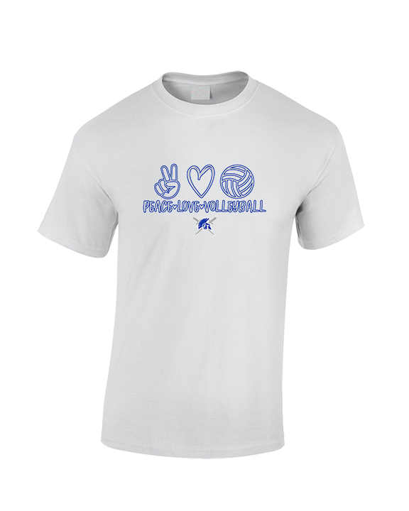 Sumner Academy Volleyball Peace Love VBall - Cotton T-Shirt