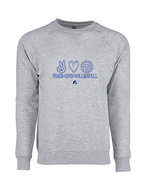 Sumner Academy Volleyball Peace Love VBall - Crewneck Sweatshirt