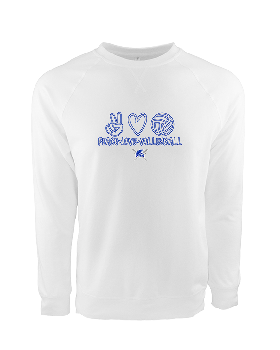 Sumner Academy Volleyball Peace Love VBall - Crewneck Sweatshirt