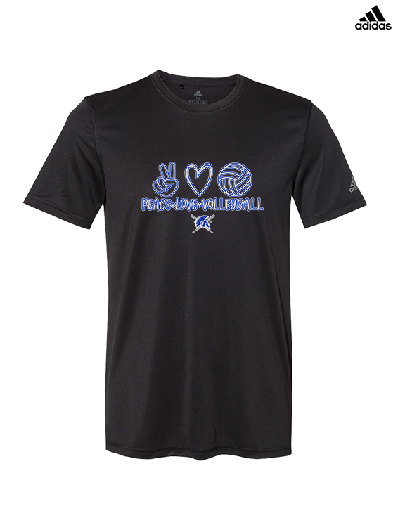 Sumner Academy Volleyball Peace Love VBall - Mens Adidas Performance Shirt