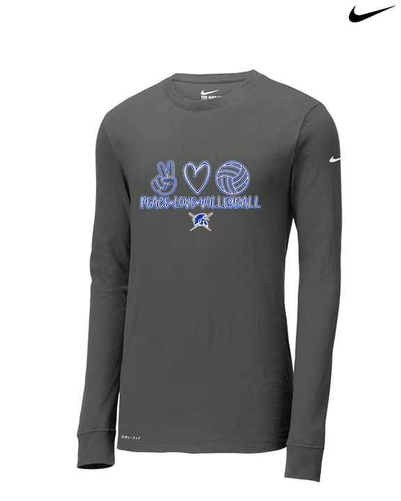 Sumner Academy Volleyball Peace Love VBall - Mens Nike Longsleeve