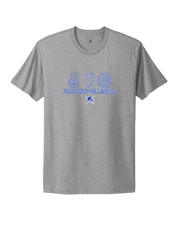 Sumner Academy Volleyball Peace Love VBall - Mens Select Cotton T-Shirt