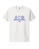 Sumner Academy Volleyball Peace Love VBall - Mens Select Cotton T-Shirt