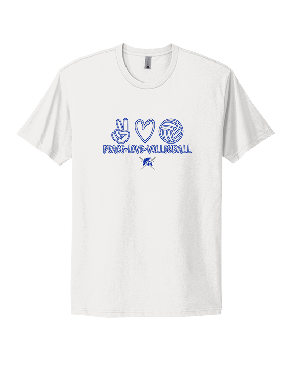 Sumner Academy Volleyball Peace Love VBall - Mens Select Cotton T-Shirt