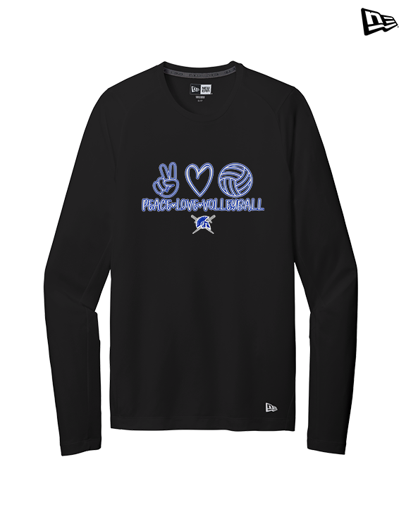 Sumner Academy Volleyball Peace Love VBall - New Era Performance Long Sleeve