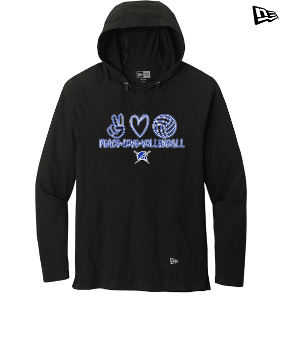 Sumner Academy Volleyball Peace Love VBall - New Era Tri-Blend Hoodie